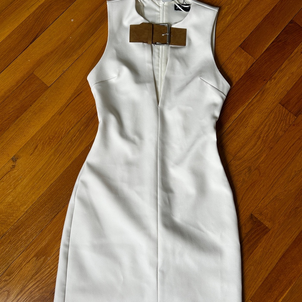 Zara White Sheath Halter Mini Dress